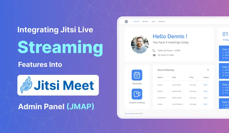Integrating Jitsi Live Streaming Feature via Jitsi Meet Admin Panel (JMAP)