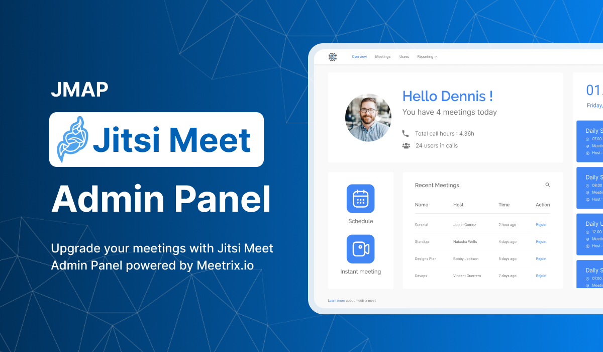 Looking for a hassle-free Meeting Management System?  Jitsi Meet Admin Panel is here for you.