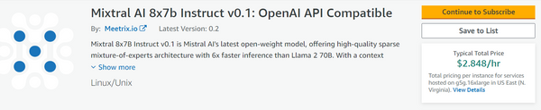 How to Install Mixtral 8x7B in AWS Easily with Pre-configured AMI
