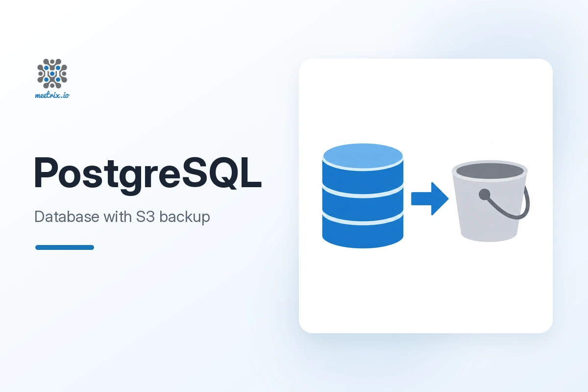 PostgreSQL with S3 backups on AWS by Meetrix